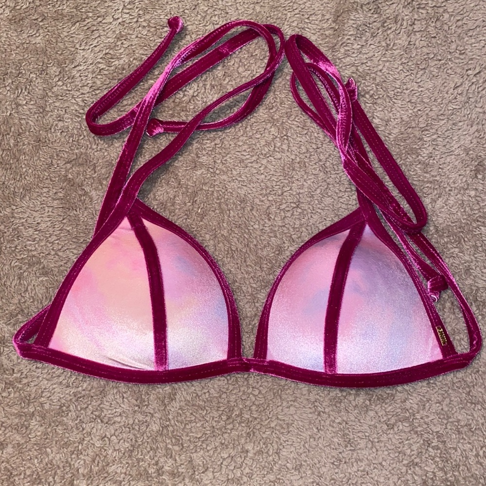 Velvet ombré bathing suit top